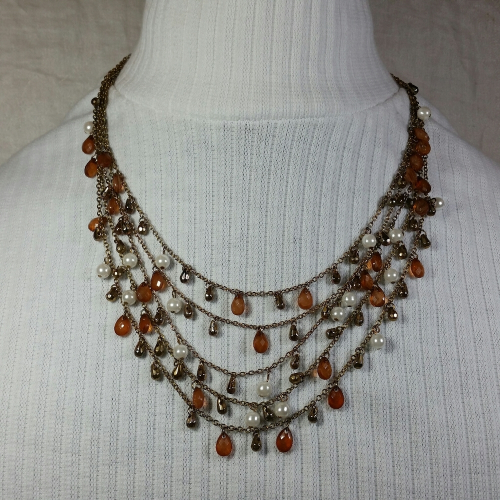 Premier Designs Multi Layer NECKLACE Charm Beads - Picture 2 of 12